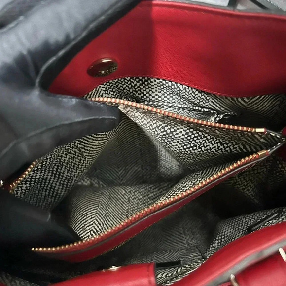 Rebecca Minkoff Amorous Red Leather Double Handle Satchel Bag w/Crossbody strap - Picture 14 of 16